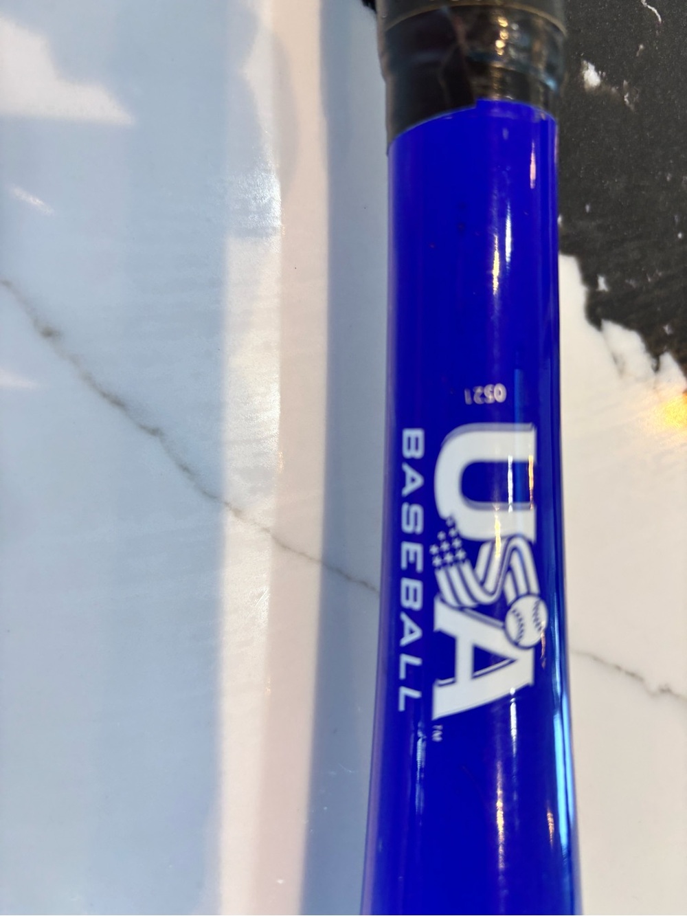 Easton Royal Blue Bat with White Logo and Red Accent - Picture 4 of 10